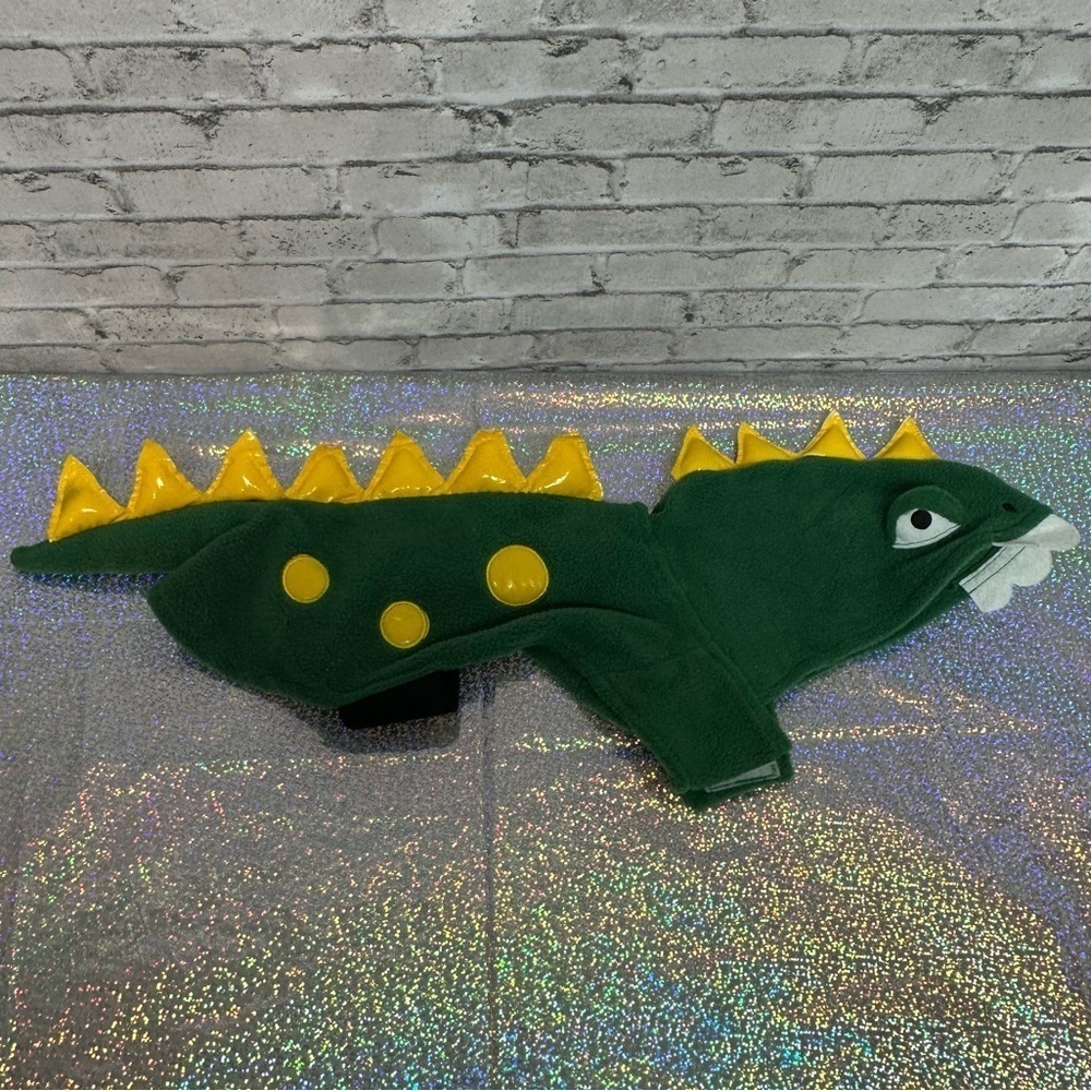 Dinosaur Size SM Dog Pet Costume Halloween Green Yellow Monster Dino